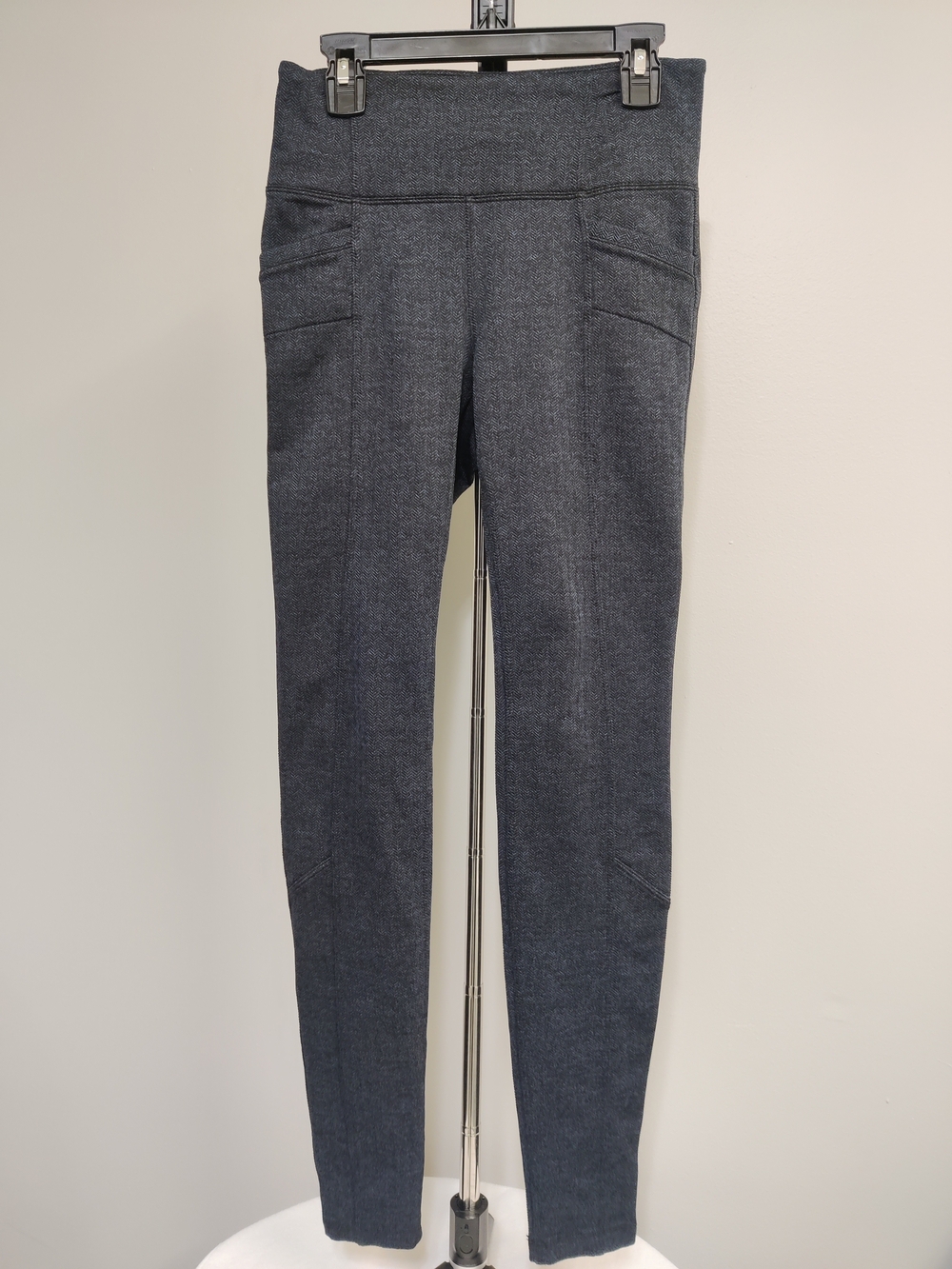 Athleta Heathered Charcoal High-Rise Ponte Leggings